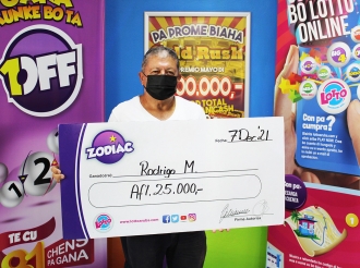 Rodrigo a gana 25 mil cu sorteo di Zodiac
