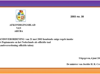 Papiamento ta cumpli 22 aña como idioma oficial na Aruba
