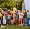 Chispito a bishita Brighter Future Academy durante Connecting Worlds Camp