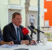 Restauracion di edificio John G. Eman Bank ta parti di revitalisacion di centro di Oranjestad